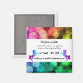 Magnet childrens entertainer unicorn business card (Vorderseite/Rückseite)