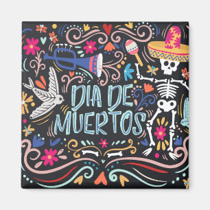 Magnet Colorful Dia de Los Muertos