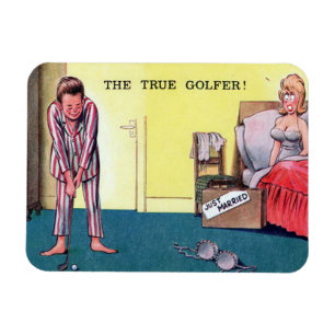 Magnet - Comic - Golf - Alte Postkarte