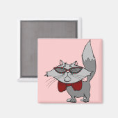 Magnet - Coole Katze (Vorderseite/Rückseite)