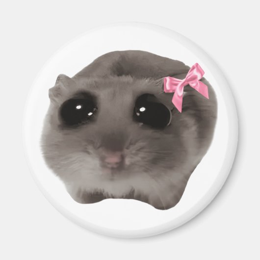 Magnet Coquette Sad Hamster Meme (Vorne)