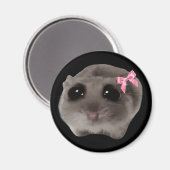Magnet Coquette Sad Hamster Meme (Vorderseite/Rückseite)