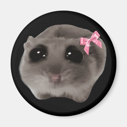 Magnet Coquette Sad Hamster Meme (Vorne)