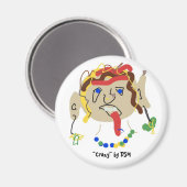 Magnet "Crazy" von DSM (Vorderseite/Rückseite)