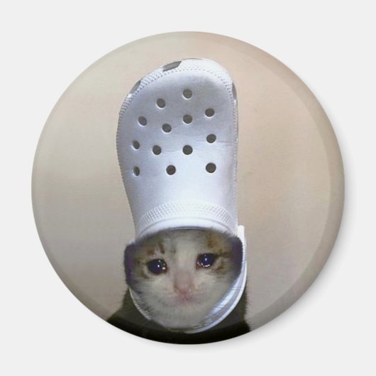 Magnet Cry Cat Croc Hat Meme (Vorne)