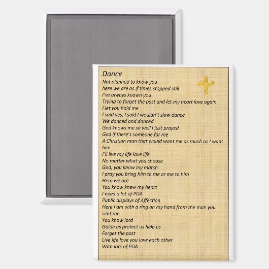 Magnet "Dance" (Vorderseite/Rückseite)