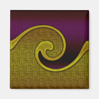 Magnet Dark Aqua Aquamarin Swirl Gold, Match Set