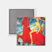 Magnet: "Das Rote Pferd baden" Magnet (Vorderseite/Rückseite)