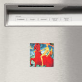 Magnet: "Das Rote Pferd baden" Magnet (In Situ (Geschirrspüler))