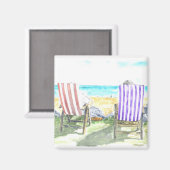 Magnet "Deck Chairs" (Vorderseite/Rückseite)