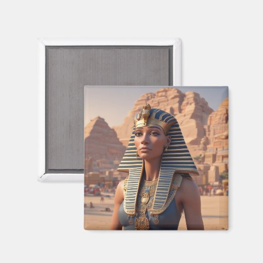 Magnet der ägyptischen Frau Königin von Ägypten. (Vorderseite/Rückseite)
