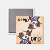 Magnet der amerikanischen Bretagne (Vorderseite/Rückseite)