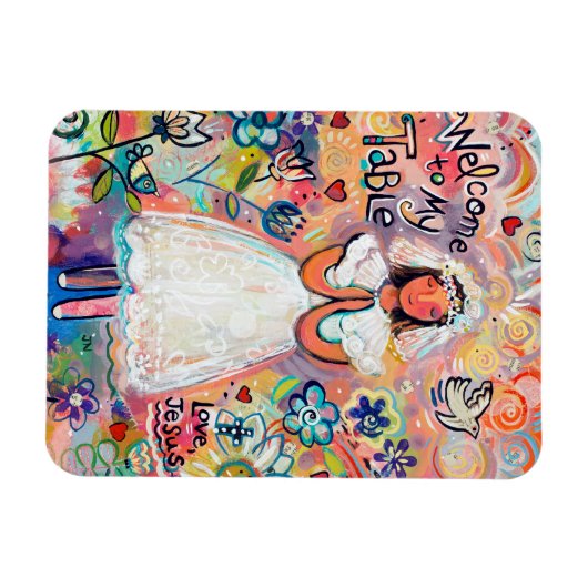 Magnet der ersten Kommunion für Mädchen (Horizontal)