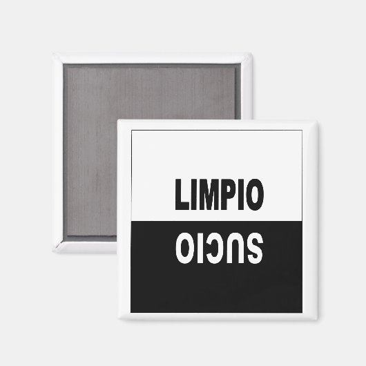 Magnet der Geschirrspülmaschine auf Spanisch (Vorderseite/Rückseite)