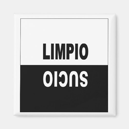 Magnet der Geschirrspülmaschine auf Spanisch (Vorne)