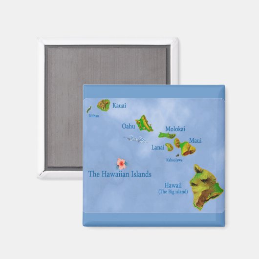 Magnet der Hawaiianischen Inseln (Vorderseite/Rückseite)