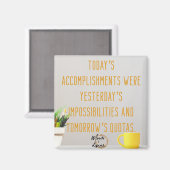 Magnet der heutigen Leistungen (Vorderseite/Rückseite)