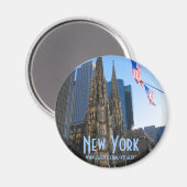 Magnet der Kathedrale von New York City St. Patric (Vorderseite/Rückseite)