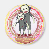Magnet der Mama Sock Monkey (Vorne)