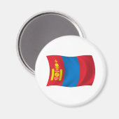 Magnet der mongolischen Flagge (Vorderseite/Rückseite)