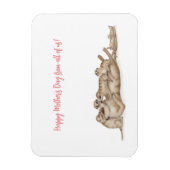 Magnet der niedlichen Merkatfamilie Muttertag (Vertikal)