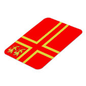 Magnet der Normandie-Flagge - Falaise Cross (Linke Seite)