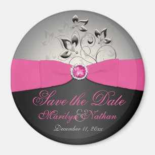 Magnet der rosa, schwarzen und silbernen Gastgesch