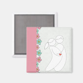 Magnet der Schwangerschaft (pink) (Vorderseite/Rückseite)