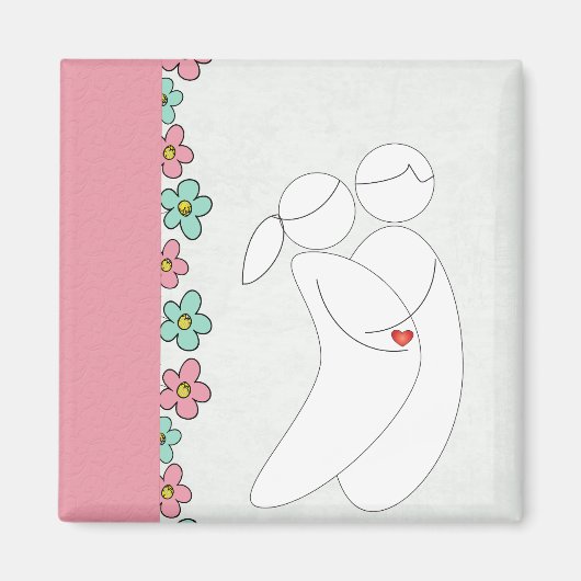 Magnet der Schwangerschaft (pink) (Vorne)