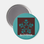 Magnet der slowenischen Nelken (Vorderseite/Rückseite)