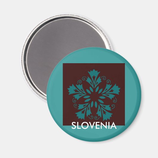 Magnet der slowenischen Nelken (Vorderseite/Rückseite)