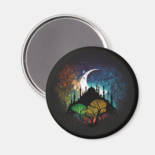 Magnet der surrealen lebendigen islamischen Masjid (Vorderseite/Rückseite)