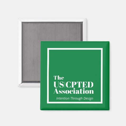 Magnet der US CPTED Association (Vorderseite/Rückseite)