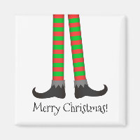 Magnet der Weihnachtselfen - Striptes Kostüm