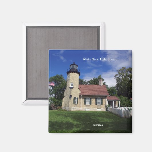 Magnet der White River Light Station (Vorderseite/Rückseite)