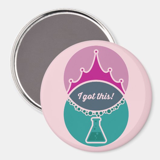 Magnet der Wissenschaftsprinzessin (Vorderseite/Rückseite)