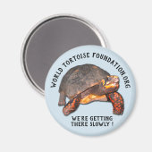Magnet der World Tortoise Foundation (Vorderseite/Rückseite)