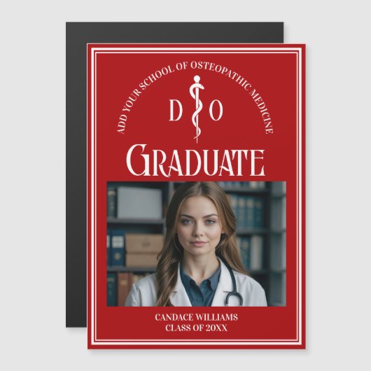 Magnet des Abschlusses der Roten Osteopathischen M (Vorne/Hinten)