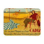Magnet des Kühlschranks Bekanntgabe Vintage Cadiz (Horizontal)