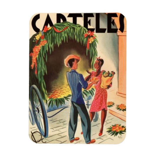 Magnet des Kühlschranks Plakat Kuba Vintage (Vertikal)