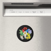 Magnet des Östlich-Sterns-Floral-Emblems (In Situ (Geschirrspüler))