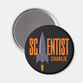 Magnet des Rocket Scientist-individuellen Namens (Vorderseite/Rückseite)