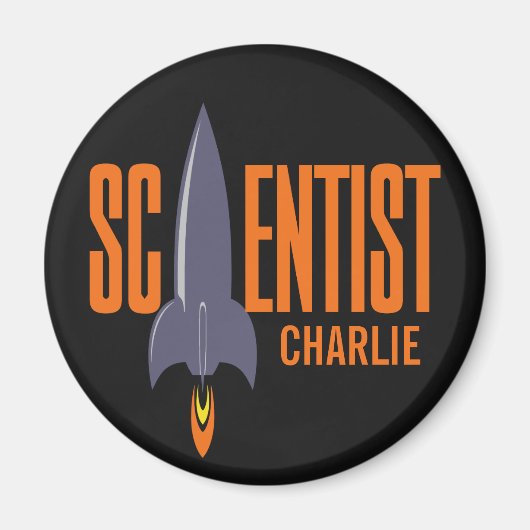 Magnet des Rocket Scientist-individuellen Namens (Vorne)