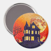 Magnet des Spuk Hauspointillismus (Vorderseite/Rückseite)