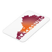 Magnet des Staat Blacksburg Virginia (Linke Seite)