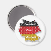 Magnet Deutsche Flagge Einigkeit Freiheit (Vorderseite/Rückseite)