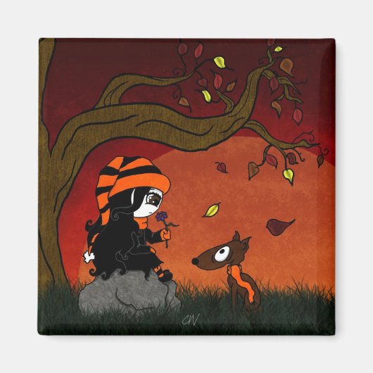 Magnet "Die letzte Blume" (Vorne)