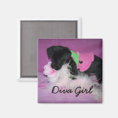Magnet, Diva Girl Magnet (Vorderseite/Rückseite)