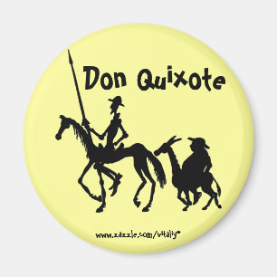 Magnet Don Quichote und Sancho Panza grafischer