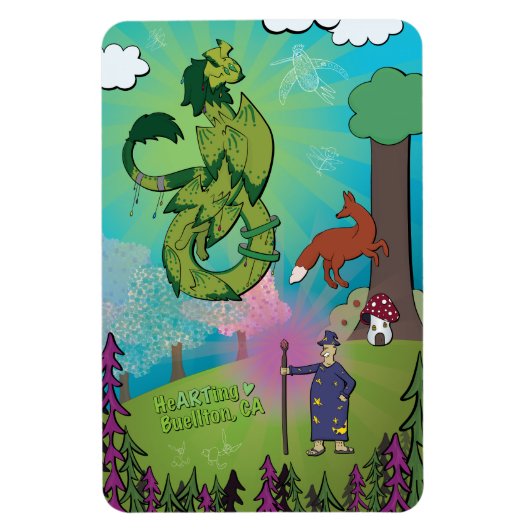 Magnet - Drachen im Wald (Vertikal)